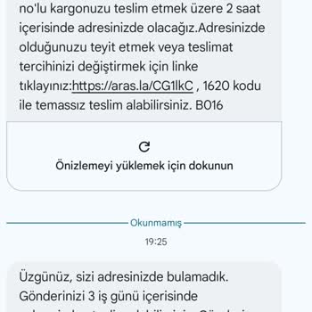 Aras Kargo Ispartakule Şubesi Kuryesi Kargomu Getirmiyor