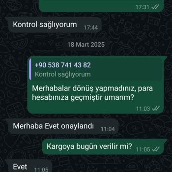 Sipariş Sonrası İletişimsizlik Ve Para İadesi Sorunu