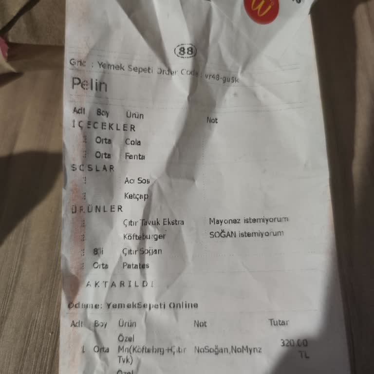 Eksik Ve Soğuk Sipariş: McDonald's Hayal Kırıklığı