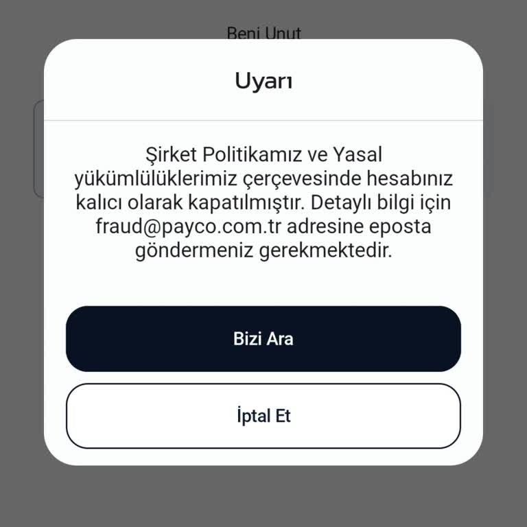 Payco Hesabının Aniden Kapatılması Ve Para İadesi Sorunu