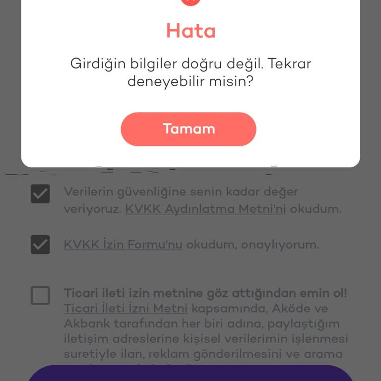 Tosla Kart Bilgileri Kabul Etmiyor