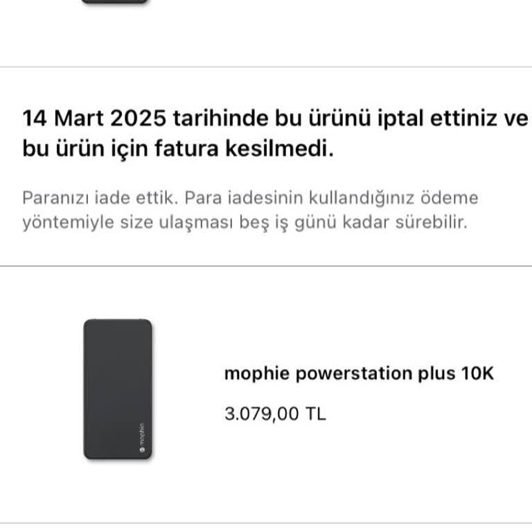 Apple Store'dan İptal Edilen Siparişler Ve İade Sorunu