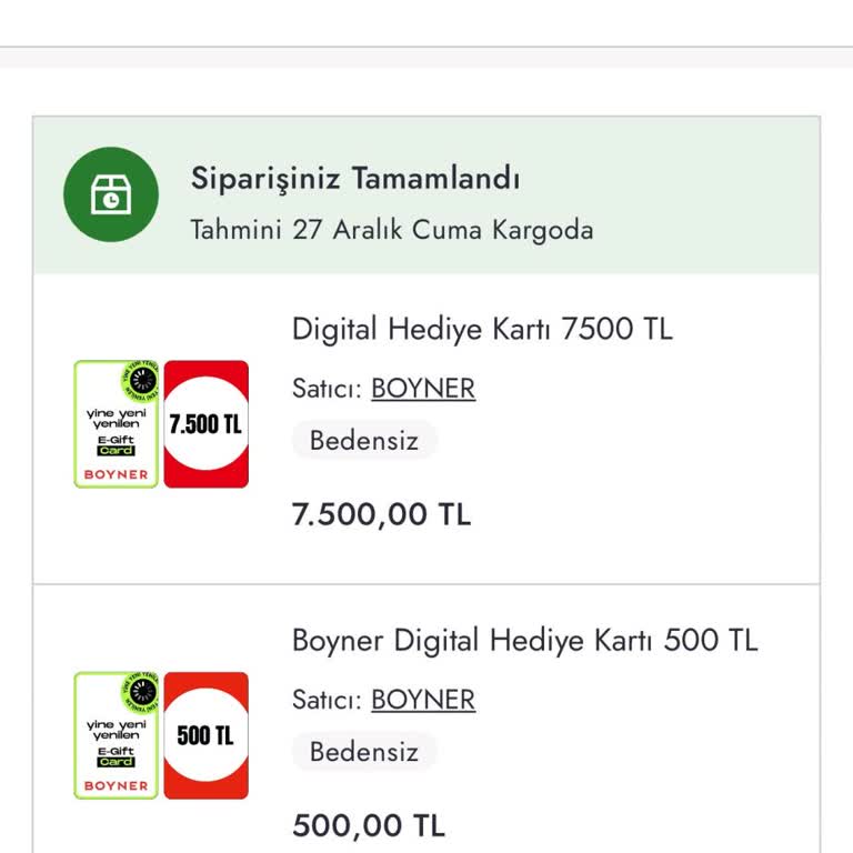 Boyner Hediye Çeki Kullanımında Müşteri Bilgilendirme Eksikliği