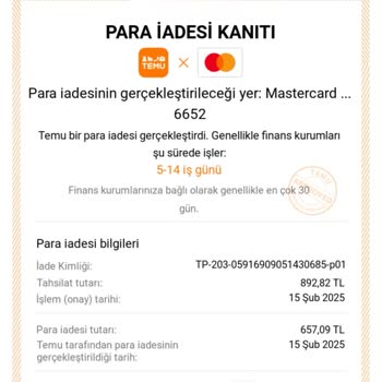 Temu'dan 1.5 Aydır İade Bekleyen Müşterinin Çilesi