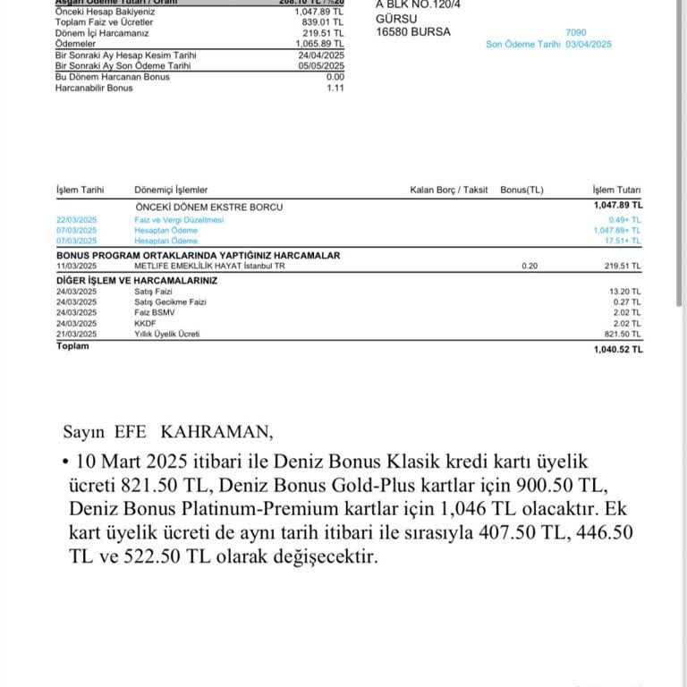 Denizbank Kredi Kartı Üyelik Ücreti Haksız Kesintisi