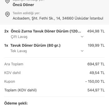 Sipariş Teslim Edilmedi, İade Talep Ediyorum