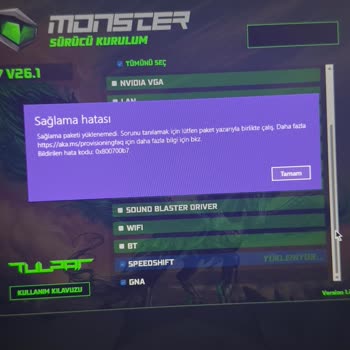 Monster Bilgisayar Kurulumunda Intel VGA Sorunu