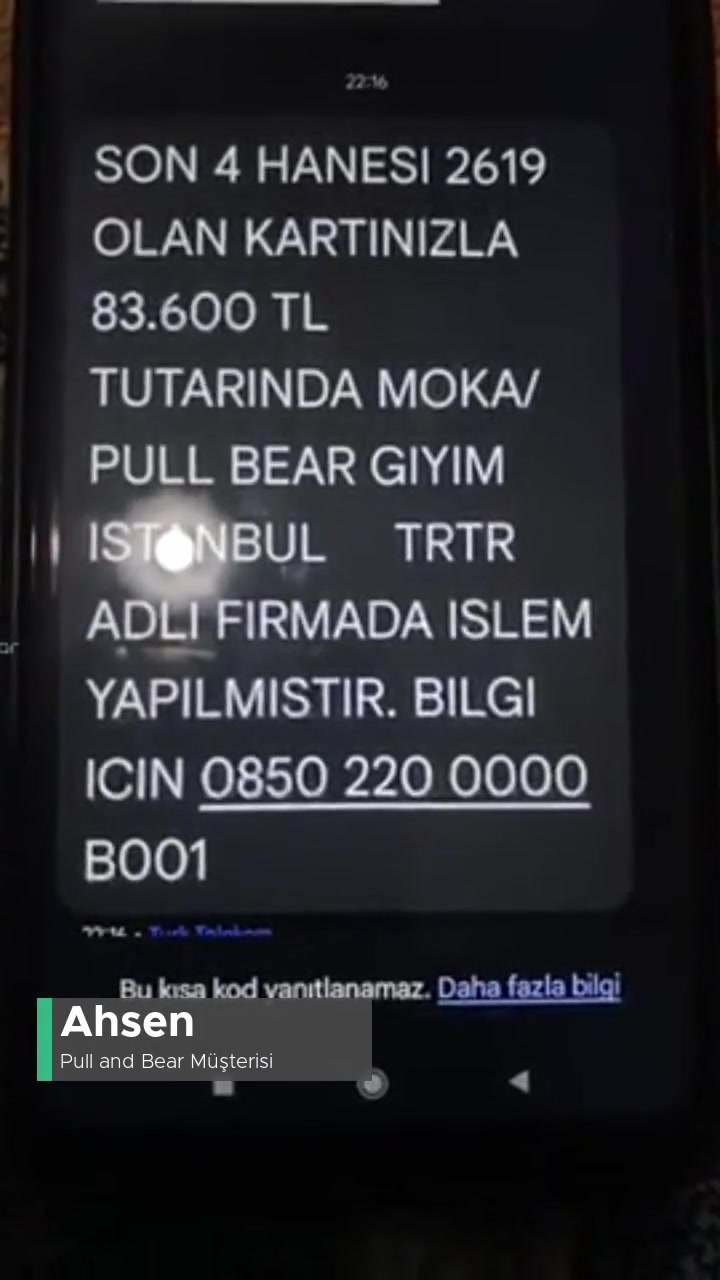 Pull And Bear Bilgimiz Olmadan Karttan İşlem Yapıldığına Dair Mesaj Geldi videonun kapak resmi