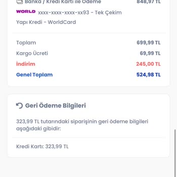 Hızlı Teslimat Ücreti Ödediğim Ürün İptal Edildi Ve İade Yapılmadı