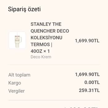 Termosmarketi.com Siparişim Kargoya Verilmedi