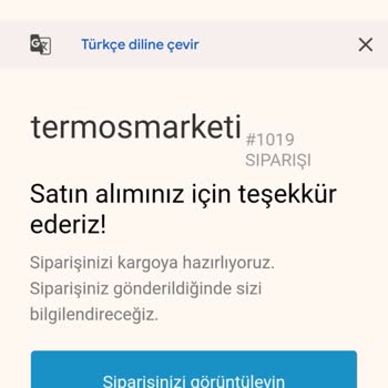 Termosmarketi.com Siparişim Kargoya Verilmedi