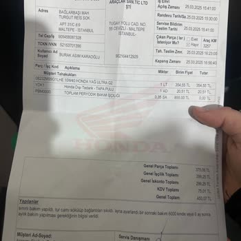 Honda Servisinde Yaşanan Tehlikeli Anlar