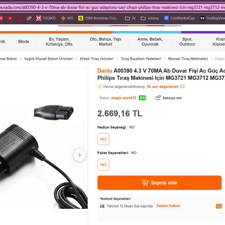 Philips Tıraş Makinesi İçin Fahiş Fiyatlı Yedek Kablo Sorunu