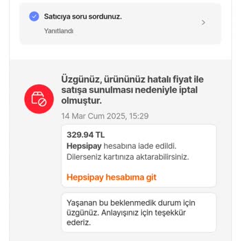 Hepsiburada'da Sürekli İptal Edilen Siparişler