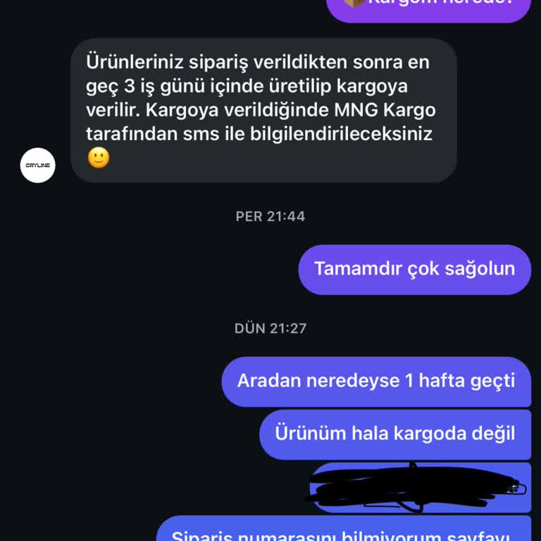 Kargoya Verilmeyen Ürün Ve Yanıtsız Mesajlar