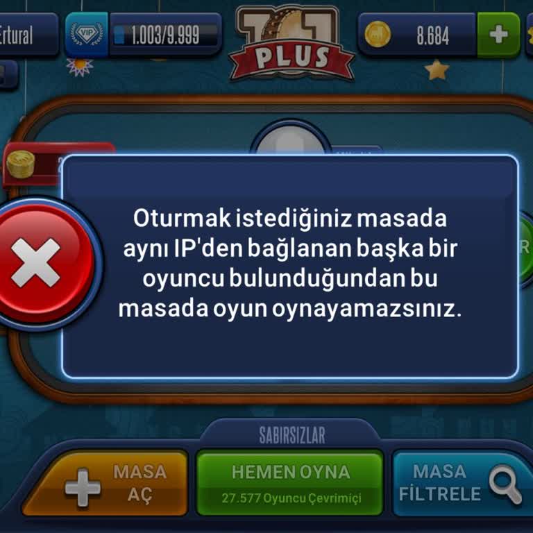 Okey Plus'ta IP Adresi Sorunu
