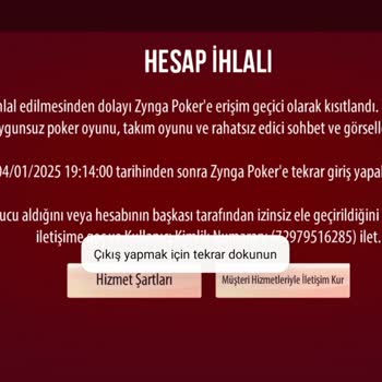 Zynga Chip Satın Alma Sonrası Ban Sorunu