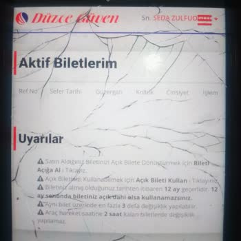 Online Bilet İptalinde Yaşanan Sorunlar
