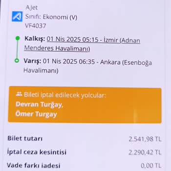 Sağlık Nedeniyle İptal Edilen Biletin İadesi Yapılmadı