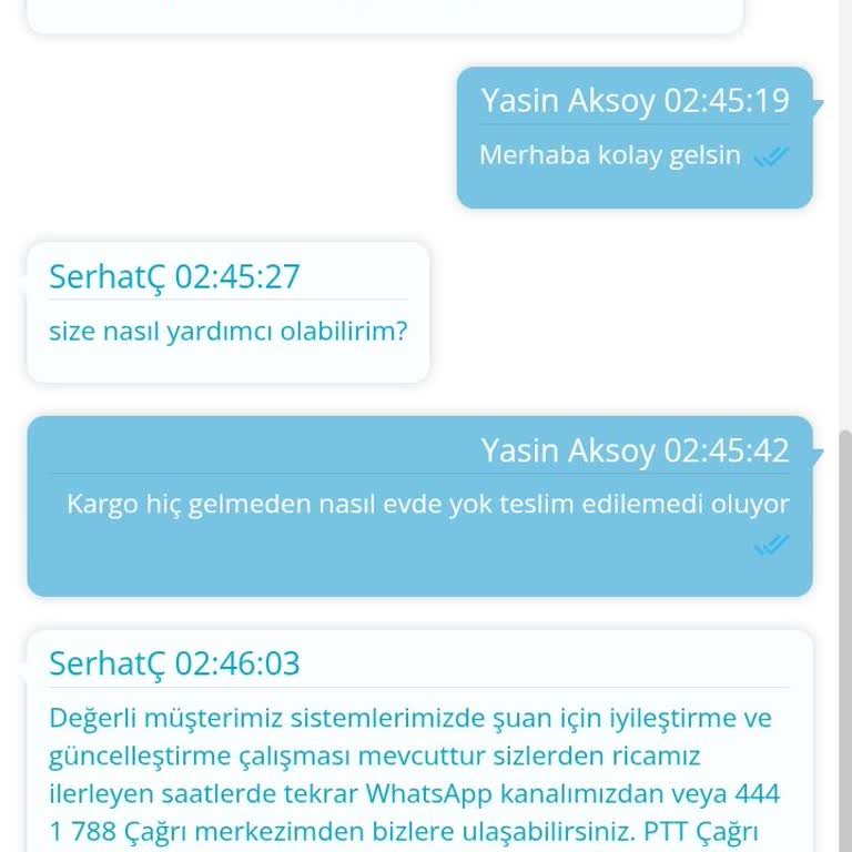PTT Kargo Teslimat Sorunları Ve Yetersiz Müşteri Hizmetleri Deneyimi