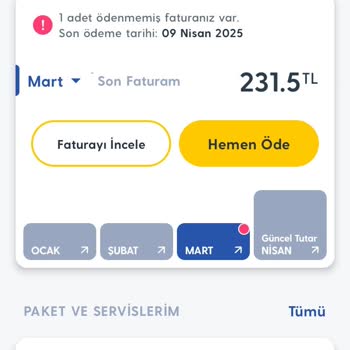 Aniden Artan Fatura Şoku