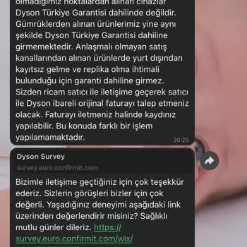Dyson Ürününde Fatura Sorunu Ve Müşteri Hizmetleri Eksikliği