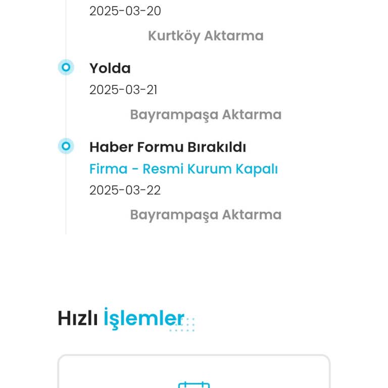 Kargomun Bayrampaşa Aktarmada Kalması Ve Teslimat Sorunu