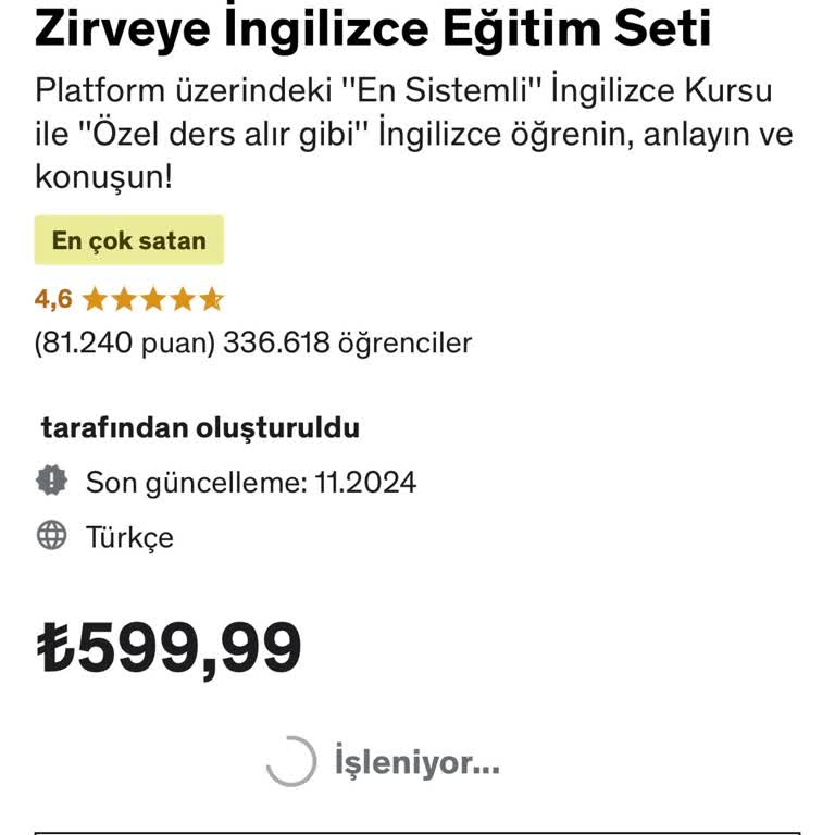 Udemy'de Kayıp Kurs Sorunu