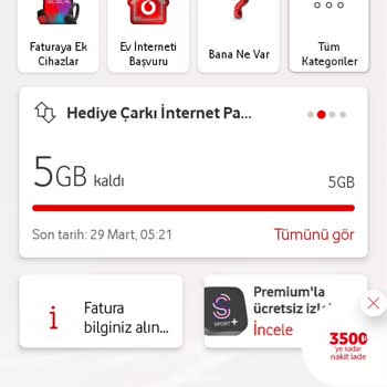 Hediye İnternet Yerine Kendi Paketim Kullanılıyor