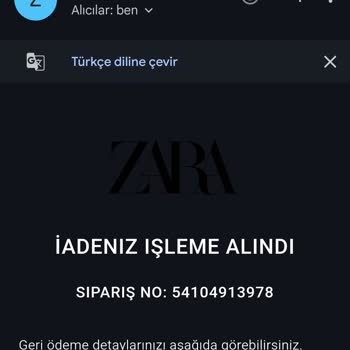 İade Süreci Tamamlanmadı: Zara'dan Geri Ödeme Bekleniyor