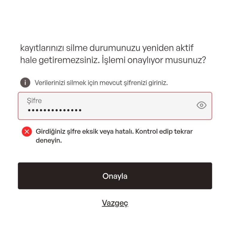 Üyelik İptalinde Karşılaşılan Şifre Engeli