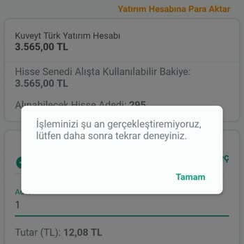 Yatırım Hesabında İşlem Yapamama Ve Müşteri Hizmetleri İlgisizliği