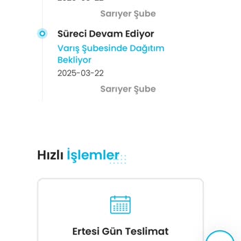 Sarıyer Şubesi'nin İlgisizliği Ve Teslimat Sorunu