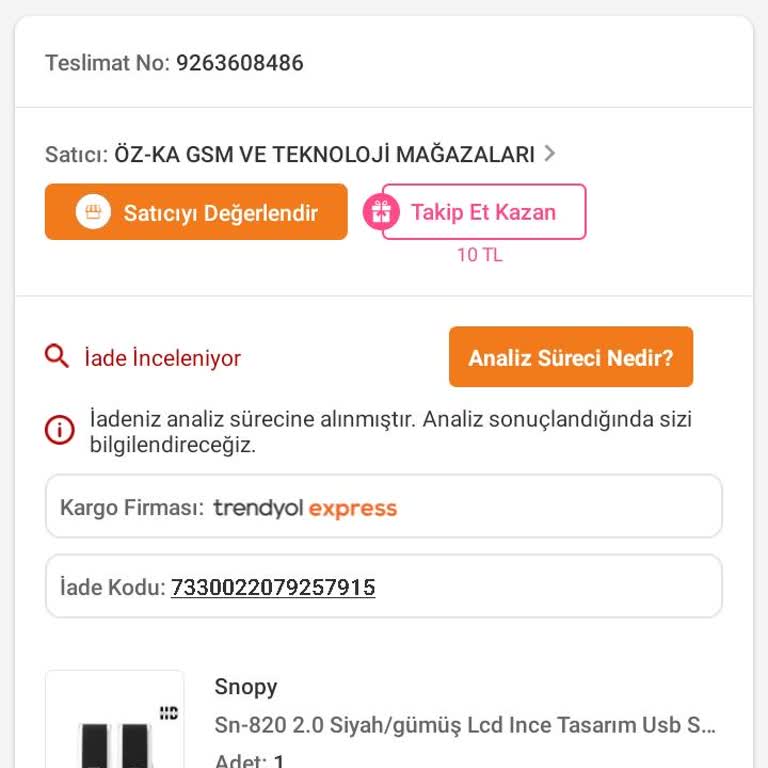 Ürün İadesinde Uzayan Süreç Ve İletişim Sorunu