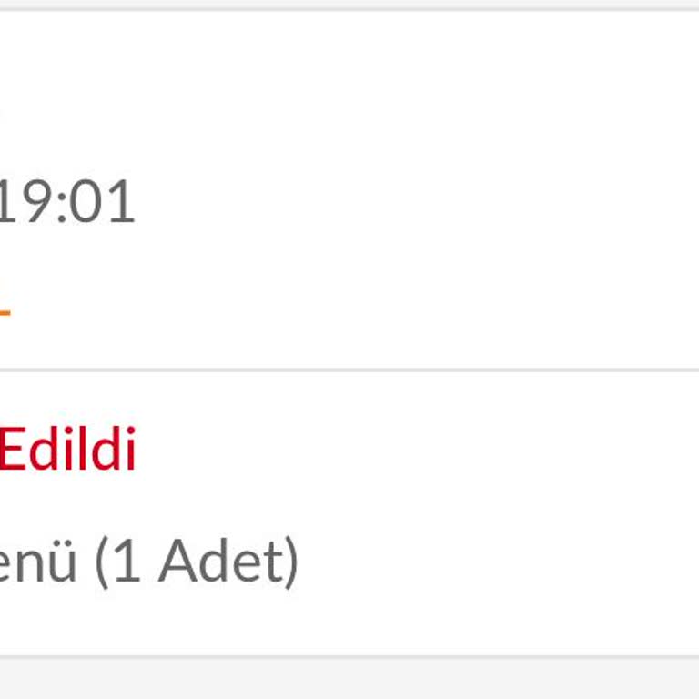 İftar Siparişi Hayal Kırıklığı
