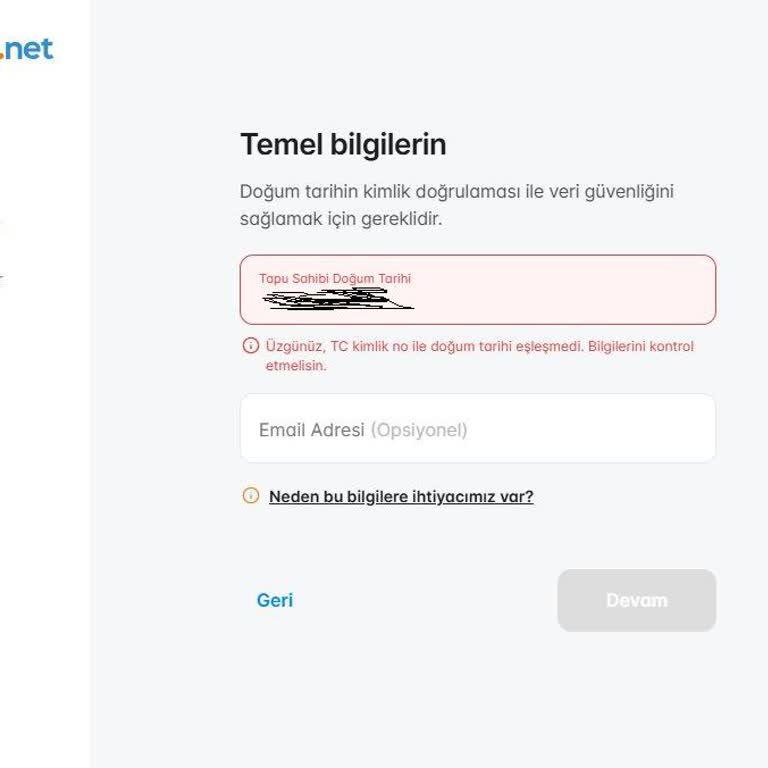 Sigortam.net Poliçe Teklifi Alırken Karşılaşılan Kimlik Doğrulama Sorunu!