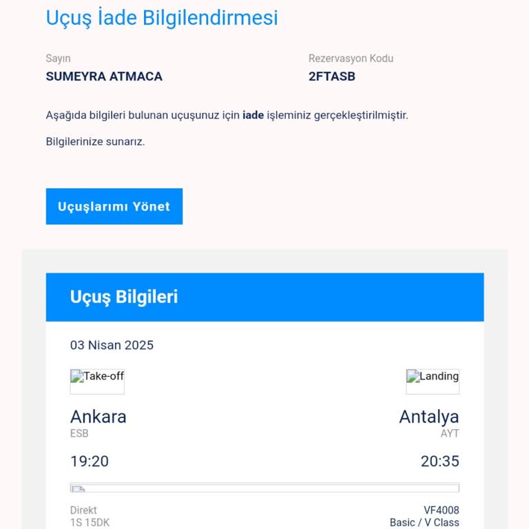 Yanlış Bilet İşlemi Ve Yetersiz İade Politikası
