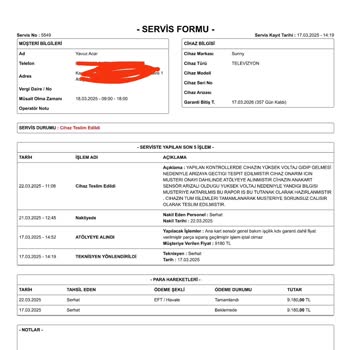 Elektronik Eşyalarımın Zarar Görmesi Ve Evrak Sorunları