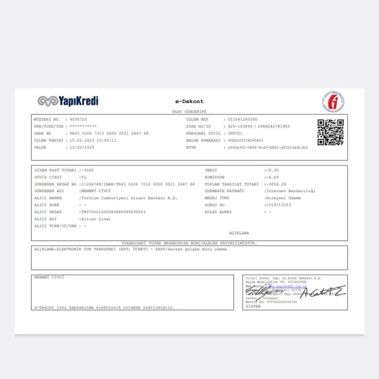 Yanlış Soy İsim Nedeniyle İade Edilmeyen Para
