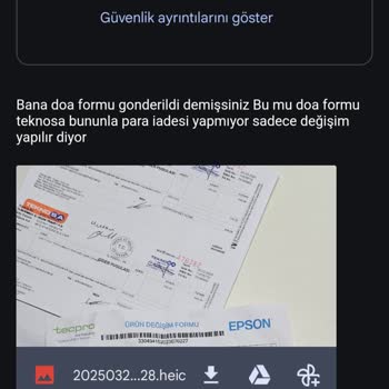 Teknosa'dan Aldığım Yazıcıda İade Sorunu