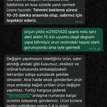 Yanlış Ürün Gönderimi Ve Cevapsız Müşteri Hizmetleri