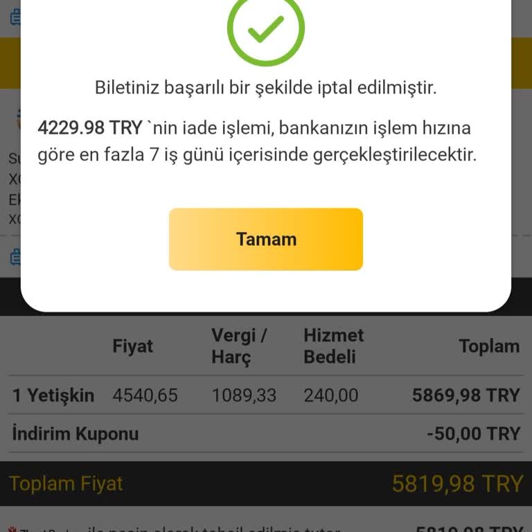 Etstur Ucuza Bilet'ten Haksız Para Kesintisi