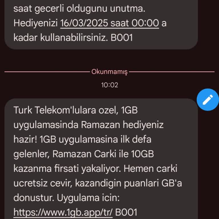 Türk Telekom'dan Güvenilir Olmayan Mesajlar