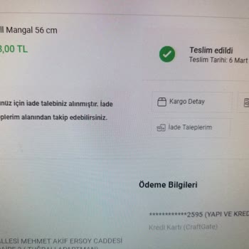 Koçtaş İptal Edilen Siparişin Ücret İadesini Yapmıyor