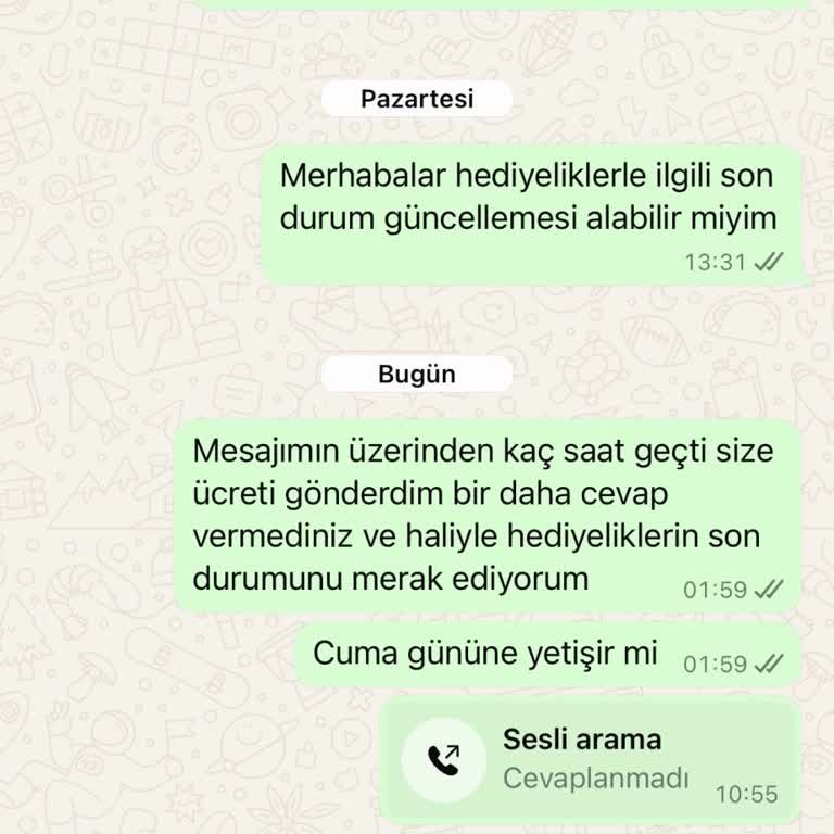Acil Siparişin Teslim Edilmemesi Ve İletişim Sorunu