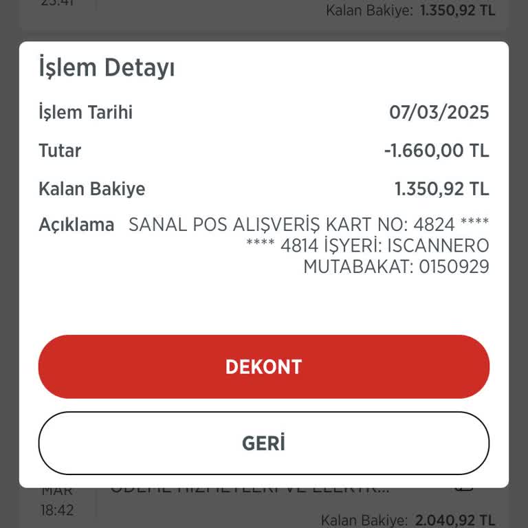 Scannero Took ₺1,660 After an Initial ₺33.50 Charge Without My Consent