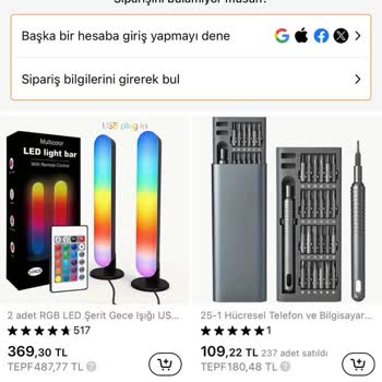Sipariş Verildi, Kayıt Yok