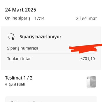 Sipariş İptali Ve Mağduriyet