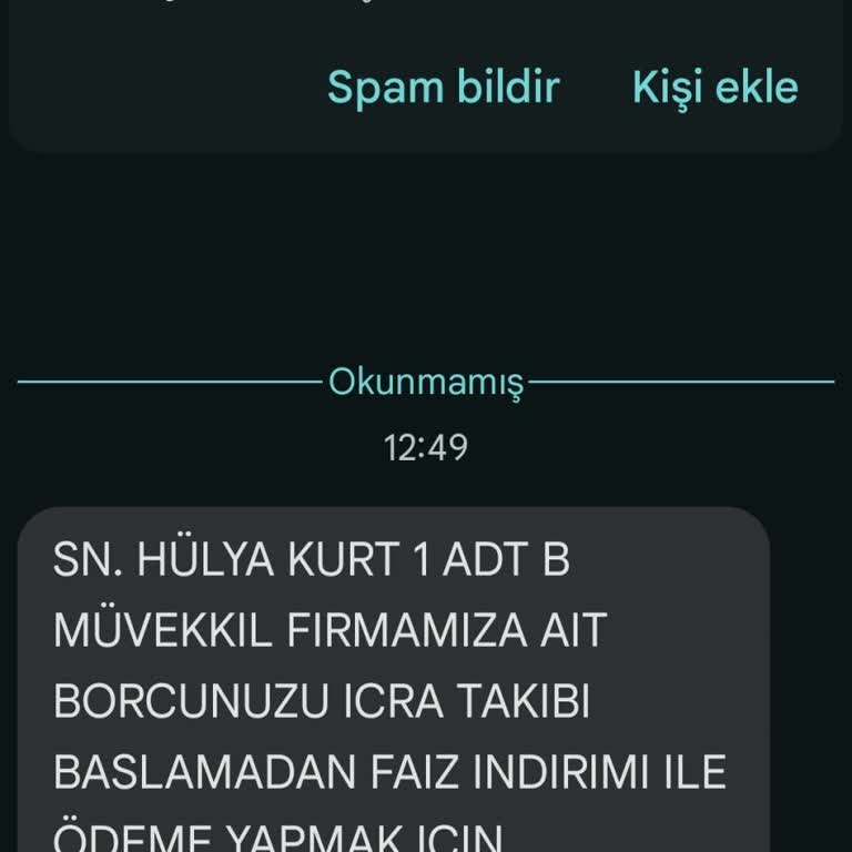 Asılsız İcra Takibi Mesajları