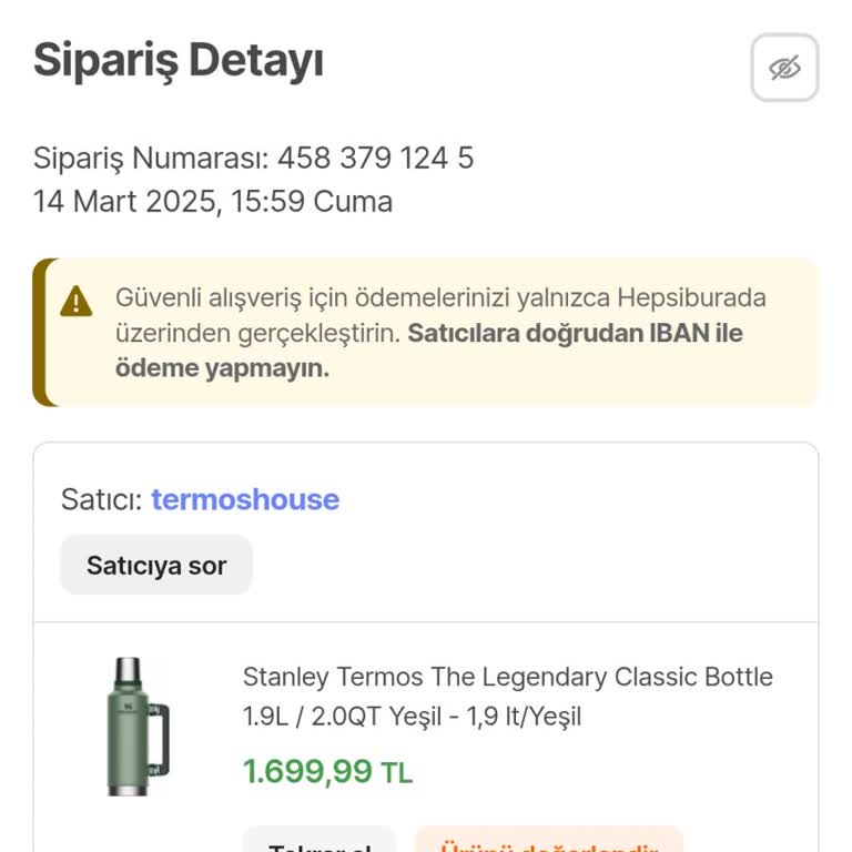 Hepsiburada'da Termos Macerası: Yanlış Ürün, Eksik Fatura Ve İletişim Sorunları